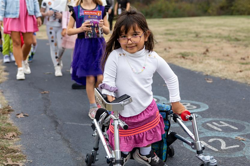 Students at Walnut Grove Elementary participate in a Book Character Parade